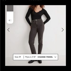 Madewell The Perfect Vintage Jean in Lunar wash, size 28